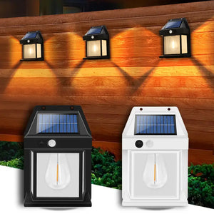 Pack 2 Focos Solar Exterior Muro Sensor 3 Modos