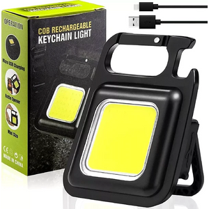 Linterna Llavero Led Cob 800 Lumens Gancho Iman Recargable