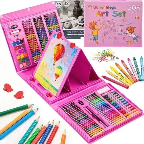 Set Kit Colores Juego Arte/dibujo Creativo Infantil -208 Pcs