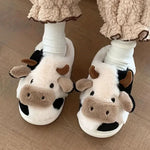 Lindas Pantuflas De Vaca Para Mujer Suaves Cómodas.