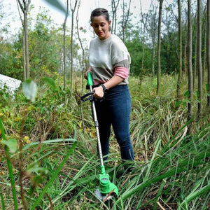 Podadora Altura Eléctrica Cortadora Pasto Césped Inalámbrica incluye 2 baterías