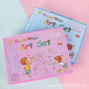 Set Kit Colores Juego Arte/dibujo Creativo Infantil -208 Pcs