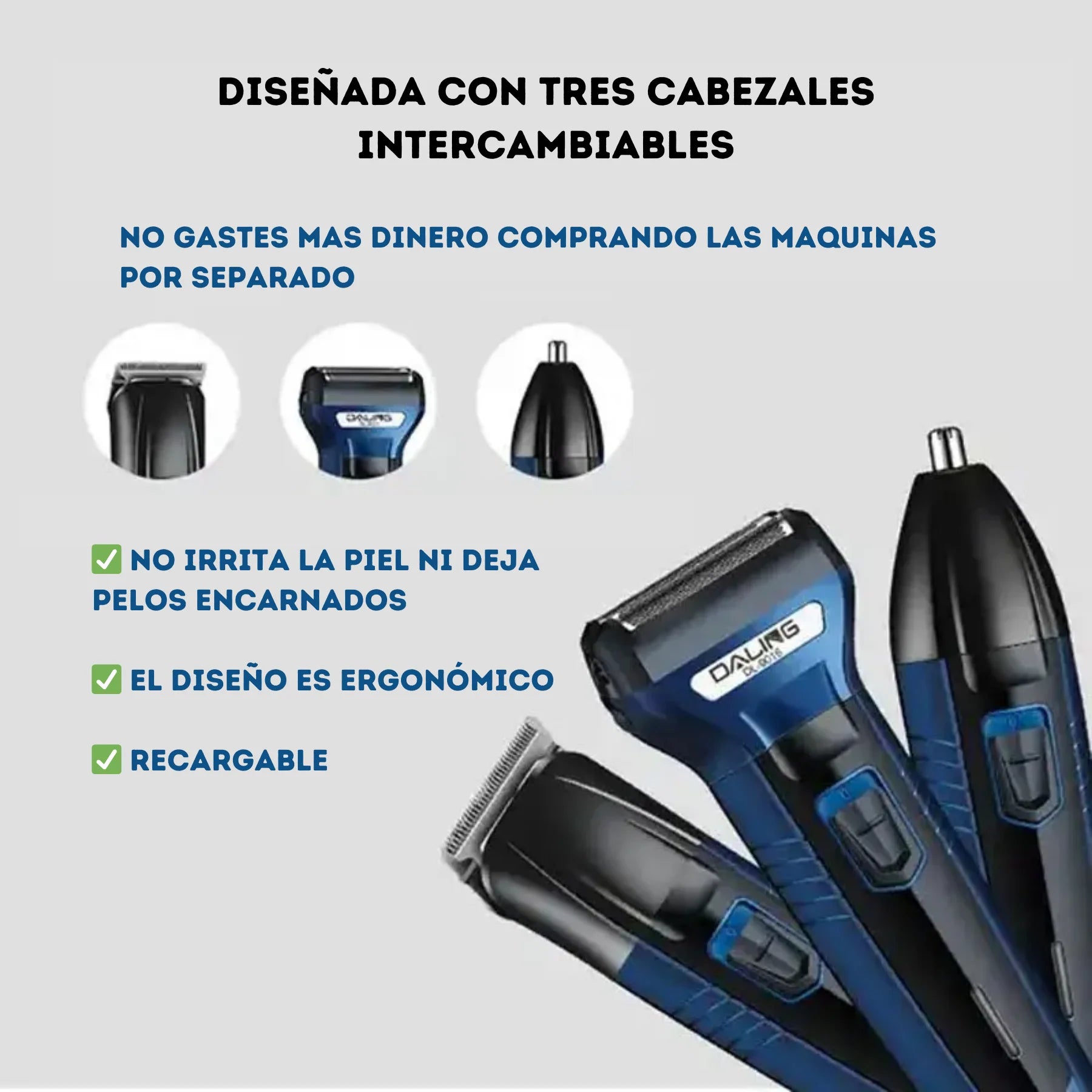 SURKER ® - AFEITADORA 3 EN 1 (COD) (4) 😍 +4.9 clientes felices ⭐️ Calidad garantizada 🚚 Despachos en 24/48 horas ✓ Garantia de devolución (6 meses)